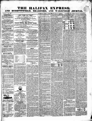 cover page of Halifax Express published on April 4, 1840