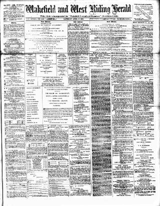 cover page of Wakefield and West Riding Herald published on April 26, 1890