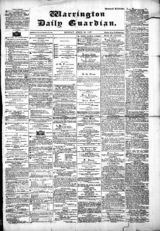 cover page of Warrington Daily Guardian published on April 26, 1897