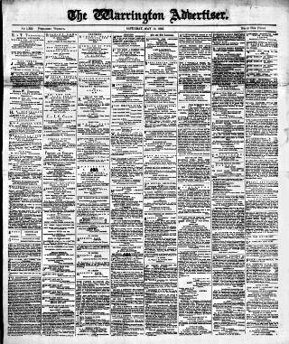 cover page of Warrington Advertiser published on May 14, 1887