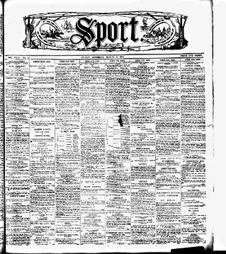 cover page of Sport (Dublin) published on March 28, 1903