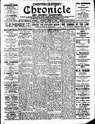 cover page of Chester-le-Street Chronicle and District Advertiser published on April 23, 1920