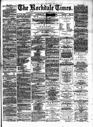 cover page of Rochdale Times published on April 26, 1879