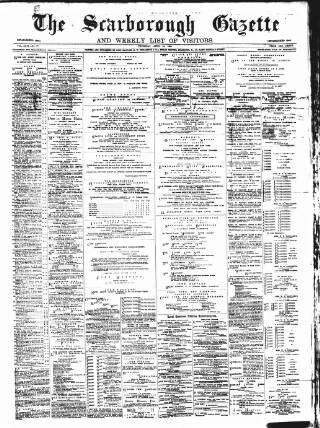 cover page of Scarborough Gazette published on April 24, 1890