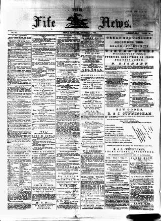 cover page of Fife News published on December 4, 1880