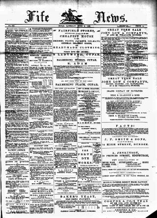 cover page of Fife News published on June 2, 1888