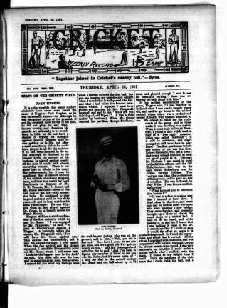cover page of Cricket published on April 25, 1901