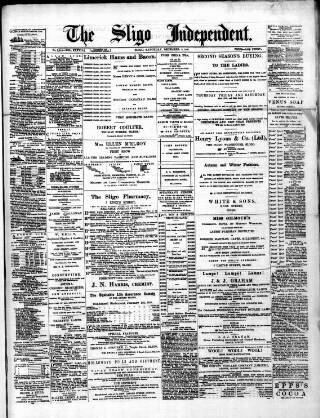 cover page of Sligo Independent published on December 5, 1891