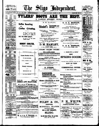 cover page of Sligo Independent published on March 28, 1903