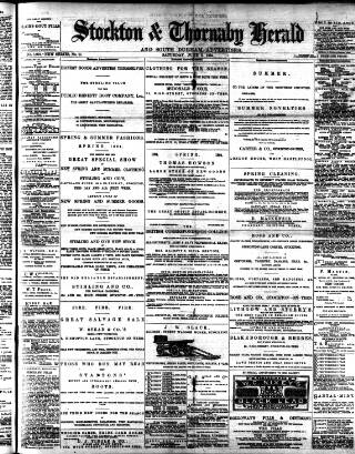 cover page of Stockton Herald, South Durham and Cleveland Advertiser published on June 2, 1894