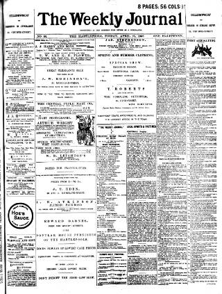 cover page of Weekly Journal (Hartlepool) published on April 25, 1902
