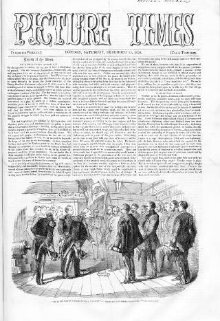 cover page of Picture Times published on December 15, 1855