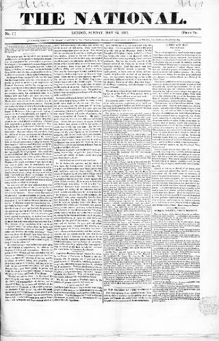 cover page of National published on May 24, 1835