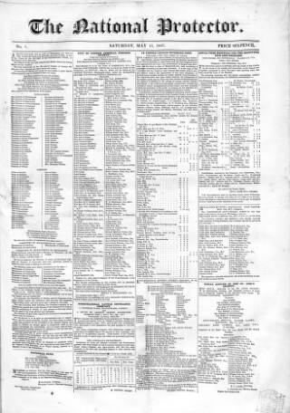 cover page of National Protector published on May 15, 1847