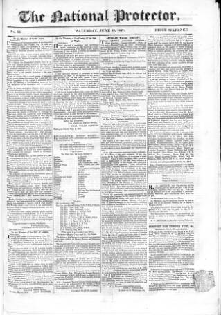 cover page of National Protector published on June 19, 1847