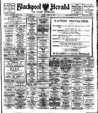 cover page of Blackpool Gazette & Herald published on April 28, 1916