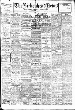cover page of Birkenhead News published on April 27, 1910
