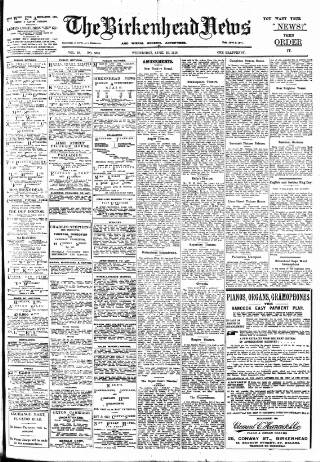 cover page of Birkenhead News published on April 26, 1916