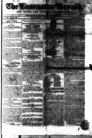 cover page of Lancaster Herald and Town and County Advertiser published on June 30, 1832