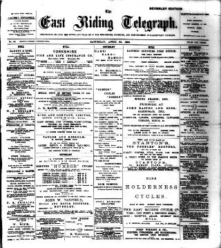 cover page of East Riding Telegraph published on April 23, 1898