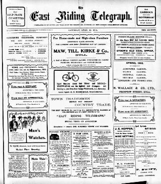 cover page of East Riding Telegraph published on April 25, 1903