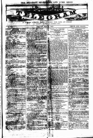 cover page of Bridport, Beaminster, and Lyme Regis Telegram published on May 4, 1877
