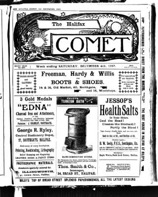 cover page of Halifax Comet published on December 4, 1897