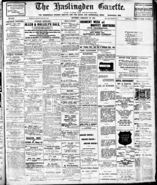 cover page of Haslingden Gazette published on February 24, 1912