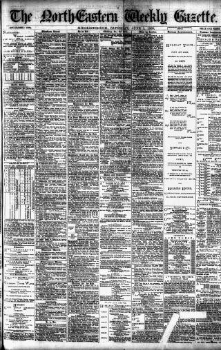 cover page of Northern Weekly Gazette published on June 1, 1889