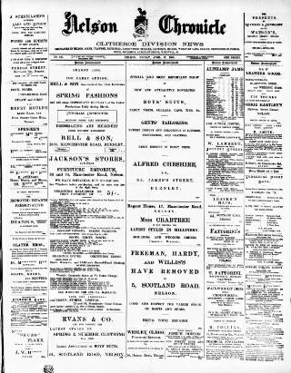 cover page of Nelson Chronicle, Colne Observer and Clitheroe Division News published on April 27, 1900