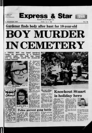 cover page of Wolverhampton Express and Star published on June 2, 1980