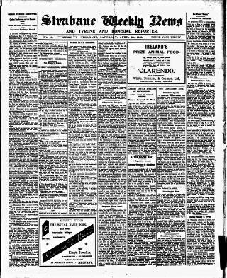 cover page of Strabane Weekly News published on April 24, 1909