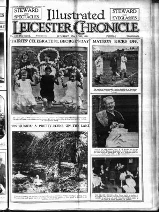 cover page of Leicester Chronicle published on April 27, 1929