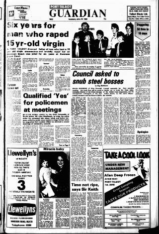 cover page of Port Talbot Guardian published on April 24, 1980
