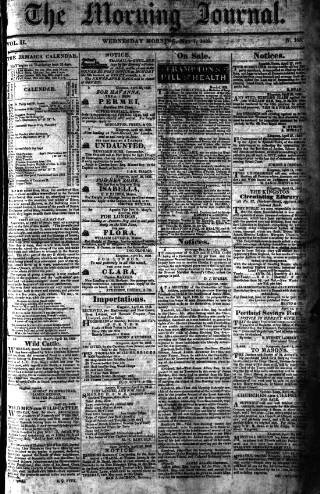 cover page of Morning Journal (Kingston) published on May 1, 1839