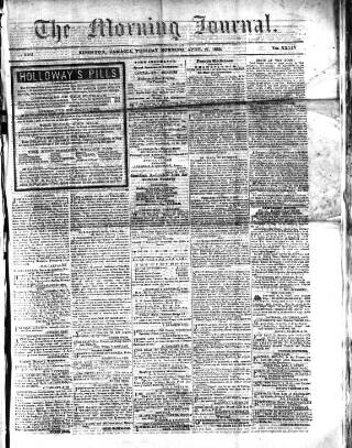 cover page of Morning Journal (Kingston) published on April 27, 1869