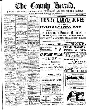 cover page of Flintshire County Herald published on June 2, 1905