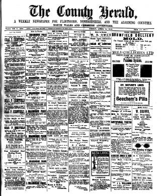 cover page of Flintshire County Herald published on April 18, 1913