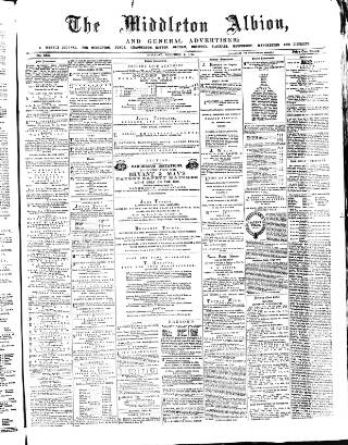 cover page of Middleton Albion published on December 4, 1869