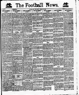 cover page of Football News (Nottingham) published on April 23, 1892