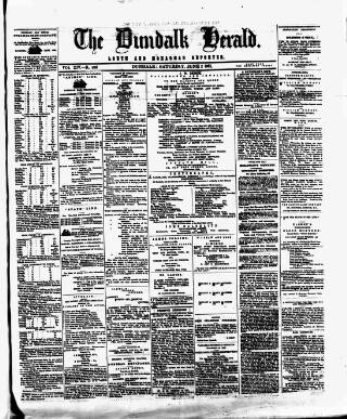 cover page of Dundalk Herald published on June 2, 1883
