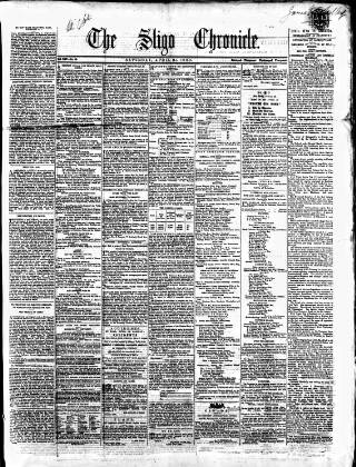 cover page of Sligo Chronicle published on April 25, 1863