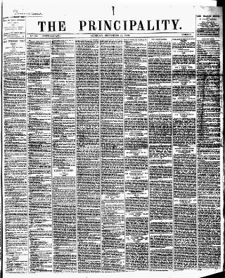 cover page of Principality (Cardiff) published on September 25, 1880