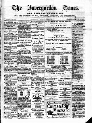 cover page of Invergordon Times and General Advertiser published on May 25, 1881