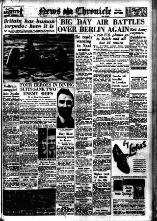 cover page of Daily News (London) published on April 19, 1944