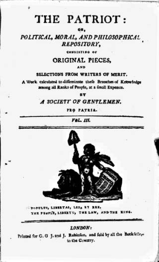 cover page of Patriot 1792 published on April 23, 1793