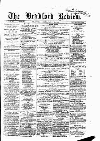 cover page of Bradford Review published on May 25, 1861