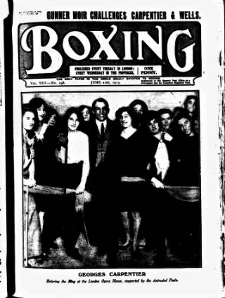 cover page of Boxing published on June 21, 1913