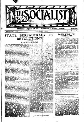 cover page of Socialist (Edinburgh) published on December 4, 1919