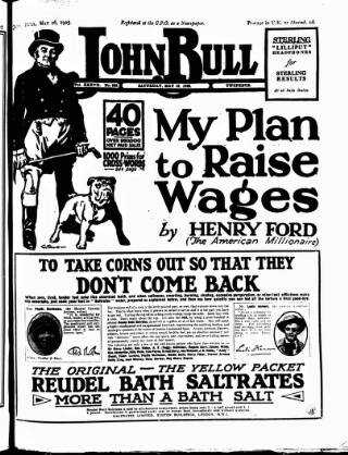 cover page of John Bull published on May 16, 1925